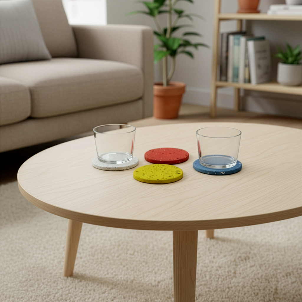 coaster terrazzo
